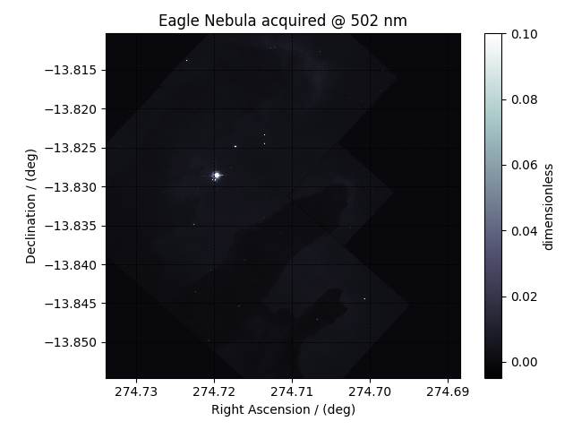 Eagle Nebula acquired @ 502 nm